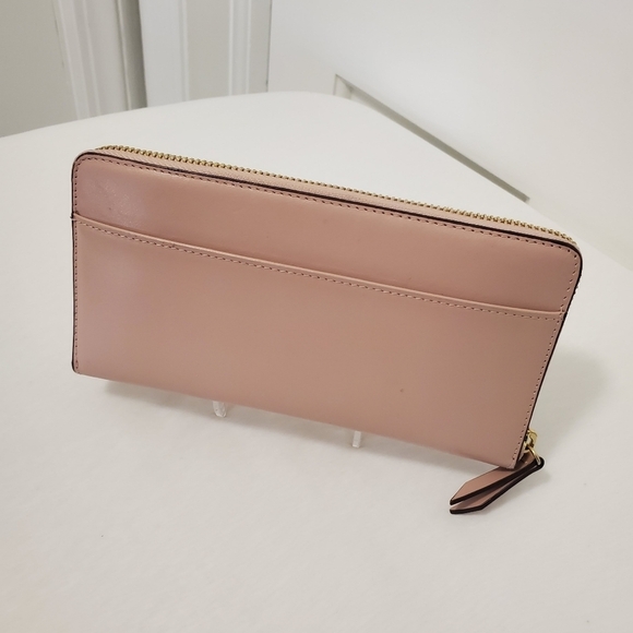 LODIS Mauve in Color Leather Zip Close Wallet, Classic - Picture 2 of 9
